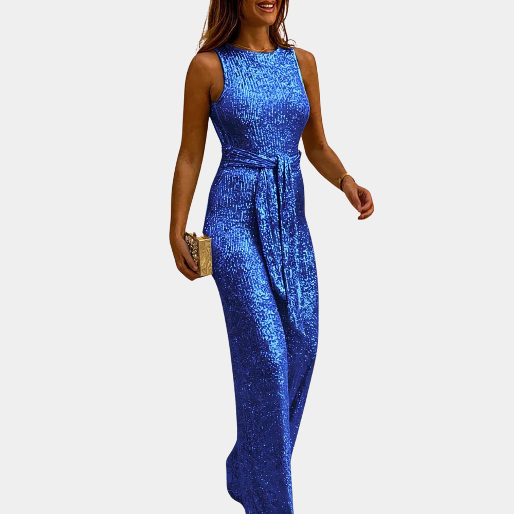 Glamorous women's sequin jumpsuit – fitted design, comfortable fabric, for weddings and parties 2