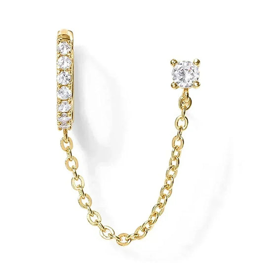 Gold Hoop Earrings with Stylish Tassel Design for Women, Lightweight Fashion Jewelry for Dance Parties 0