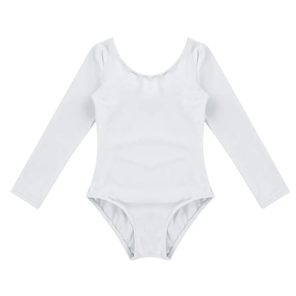 Plush, Sturdy Girls' Leotard - Long Sleeve, Polyamide, Elastane, Polyester, Dance Class