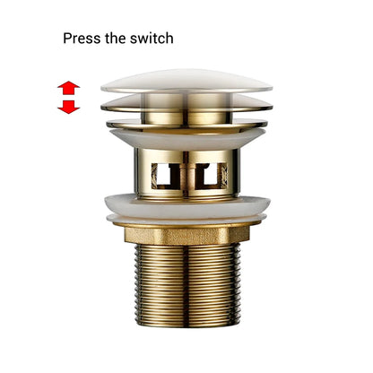 Pop2026 Edition Up Drain Button Sink Stopper Corrosion Resistant Bathroom Accessory For Kitchen Or Bath Contemporary Renovation
