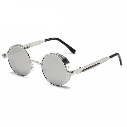 Steampunk Metal Sunglasses for Men Women Vintage Round Glasses Fashion High Quality Oculos de Sol