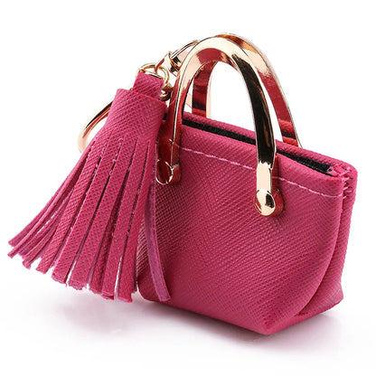 Free 1+1 Birkin Inspired Mini Hand Bag - PU Leather Coin Bag Charm Keychain