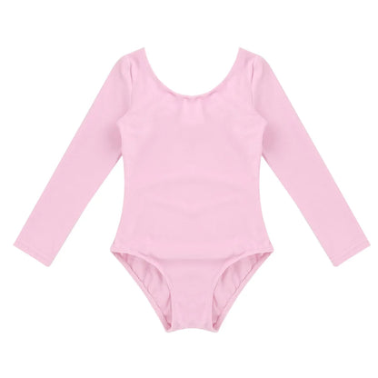 Plush, Sturdy Girls' Leotard - Long Sleeve, Polyamide, Elastane, Polyester, Dance Class