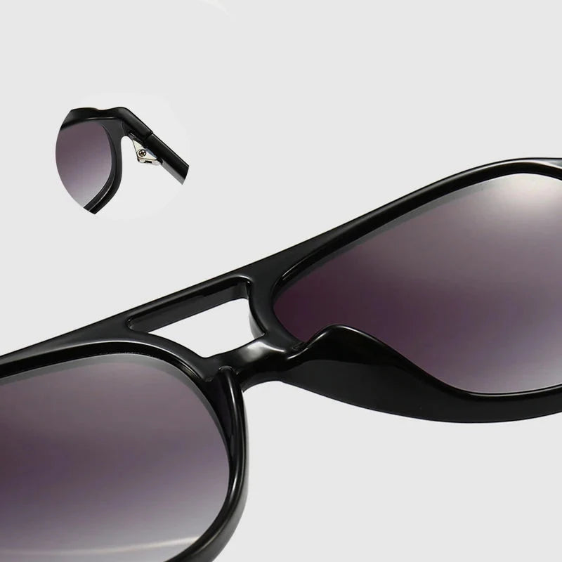 Pilot Retro Sunglasses Unisex Fashion Polarized Shades Gradient Color Outdoor Wear