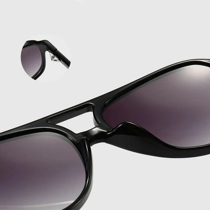 Pilot Retro Sunglasses Unisex Fashion Polarized Shades Gradient Color Outdoor Wear