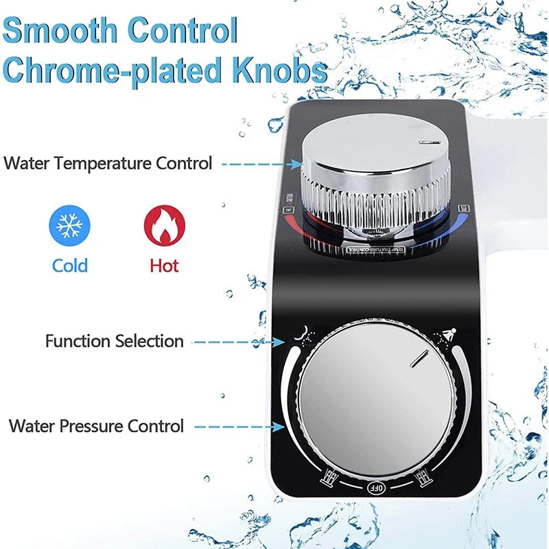 Bidet Toilet Seat Attachment Dual Nozzle Self Cleaning Non Motor-Driven Fall 2026 Household Upgrade