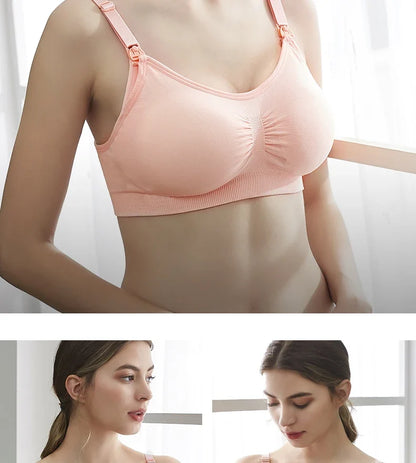 seamless wire-free maternity, nylon, all seasons – Breathable women's nursing bra