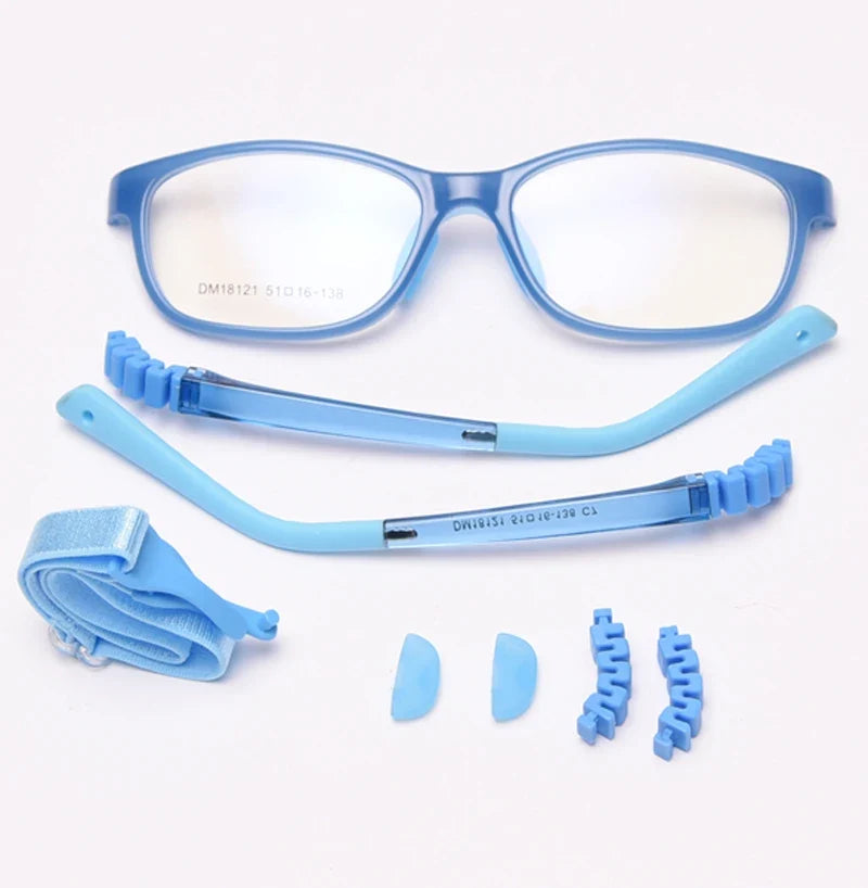 Kids2026 Edition Glasses Square Frame TR90 Ultralight Blue Light Blocking 20-90% Back to School