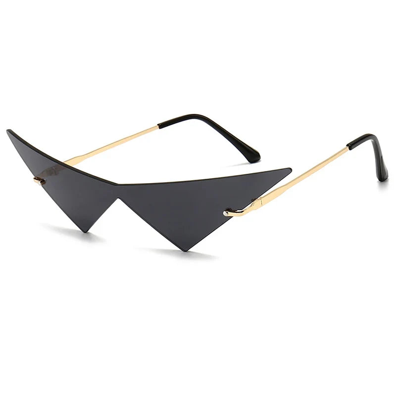 Eye Cat Sunglasses Rimless Oversized Triangle Frame Summer 2026 Trend UV400 Protection