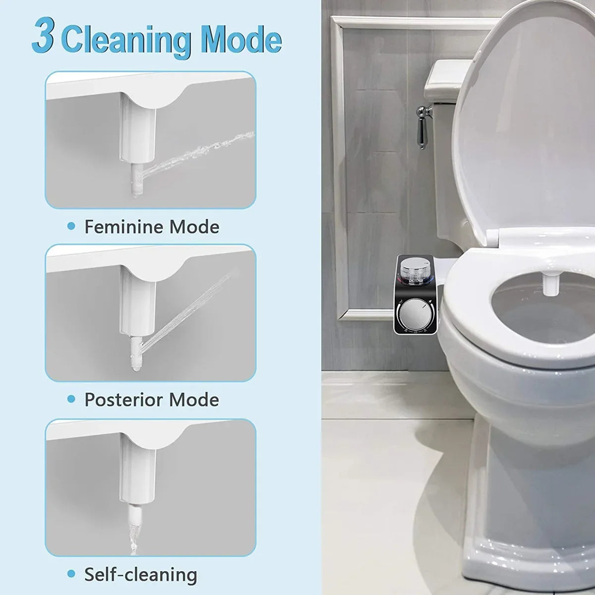 Bidet Toilet Seat Attachment Dual Nozzle Self Cleaning Non Motor-Driven Fall 2026 Household Upgrade