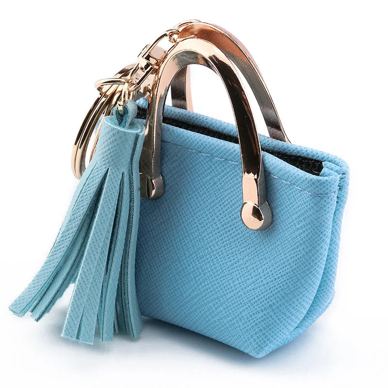 Free 1+1 Birkin Inspired Mini Hand Bag - PU Leather Coin Bag Charm Keychain