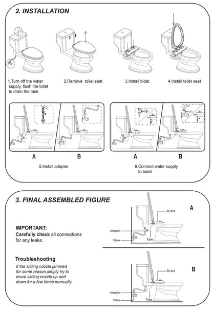 Bidet Toilet Seat Attachment Dual Nozzle Self Cleaning Non Motor-Driven Fall 2026 Household Upgrade