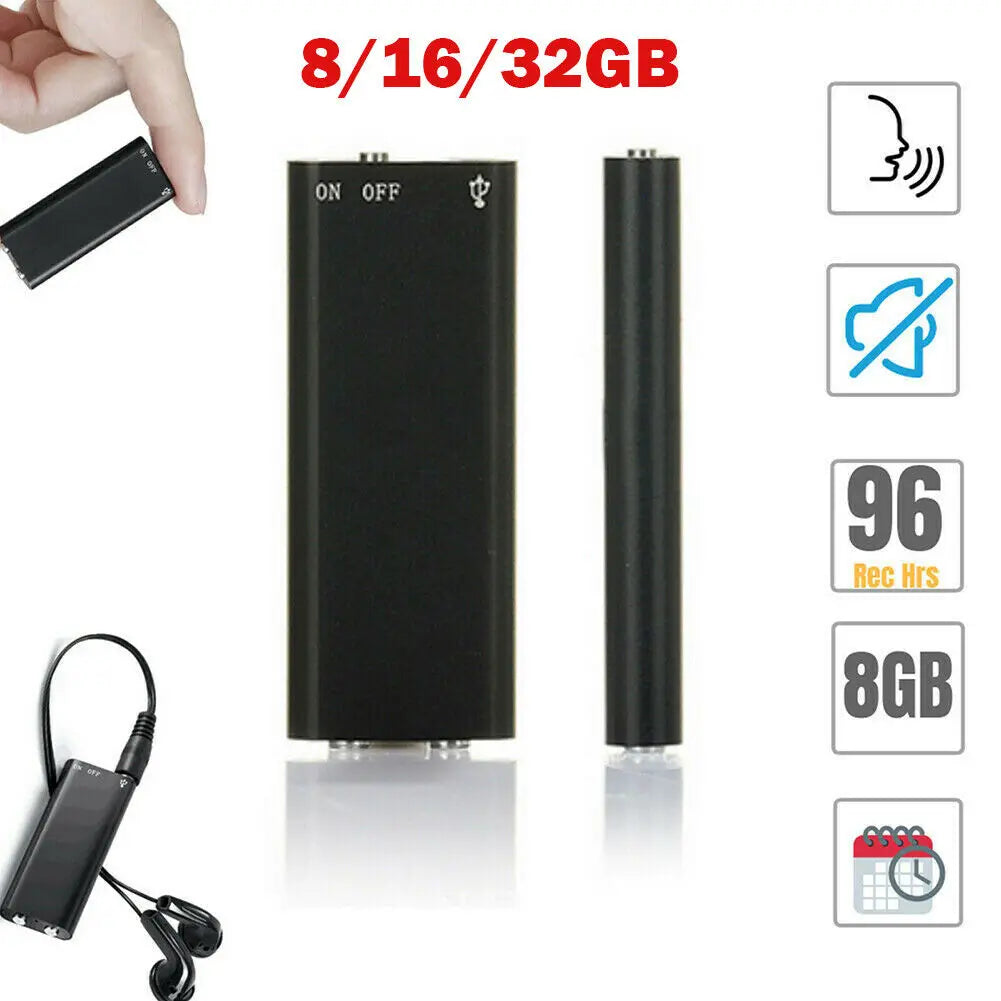 Voice Recorder Ultra Thin Mini Digital Dictaphone Travel-Friendly