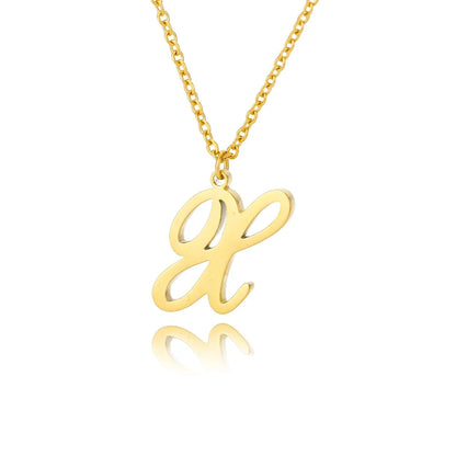 Gold Personalized Initial Necklace - Elegant Minimalist Gift for Women, Weddings & Anniversaries