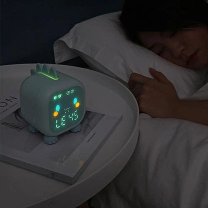 Alarm Kids Clock Dinosaur LED Clock With Temperature Display Voice Control Sleep Trainer Back to School 2025 Cute Gift