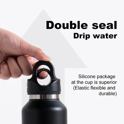 950ml Large Capacity Stainless Steel Thermos Flask Travel-Friendly Insulated Tumbler No Screw Lid for Travel Outdoors