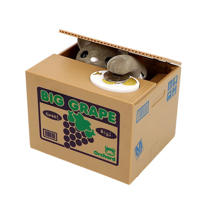 Cat Automated Coin Bank - Plastic Saving Money Box for Kids, Creative Piggy Bank Toy Gift