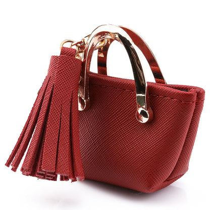 Free 1+1 Birkin Inspired Mini Hand Bag - PU Leather Coin Bag Charm Keychain