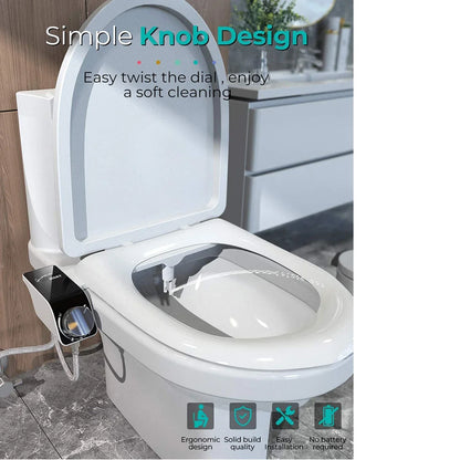Bidet Toilet Seat Attachment Dual Nozzle Self Cleaning Non Motor-Driven Fall 2026 Household Upgrade