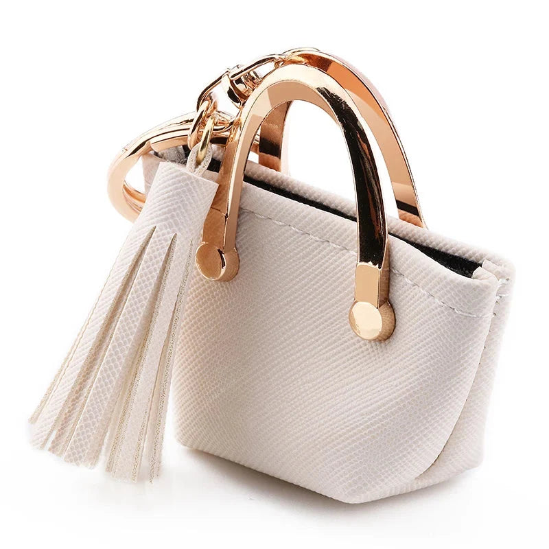 Free 1+1 Birkin Inspired Mini Hand Bag - PU Leather Coin Bag Charm Keychain