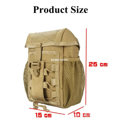 Dump2025 Edition Pouch Tactical Bag Outdoor Utility Pouch Water-Resistant Folding Molle Hiking Gear Fall