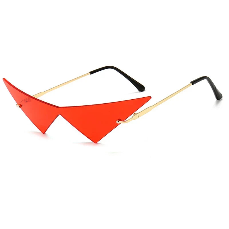 Eye Cat Sunglasses Rimless Oversized Triangle Frame Summer 2026 Trend UV400 Protection