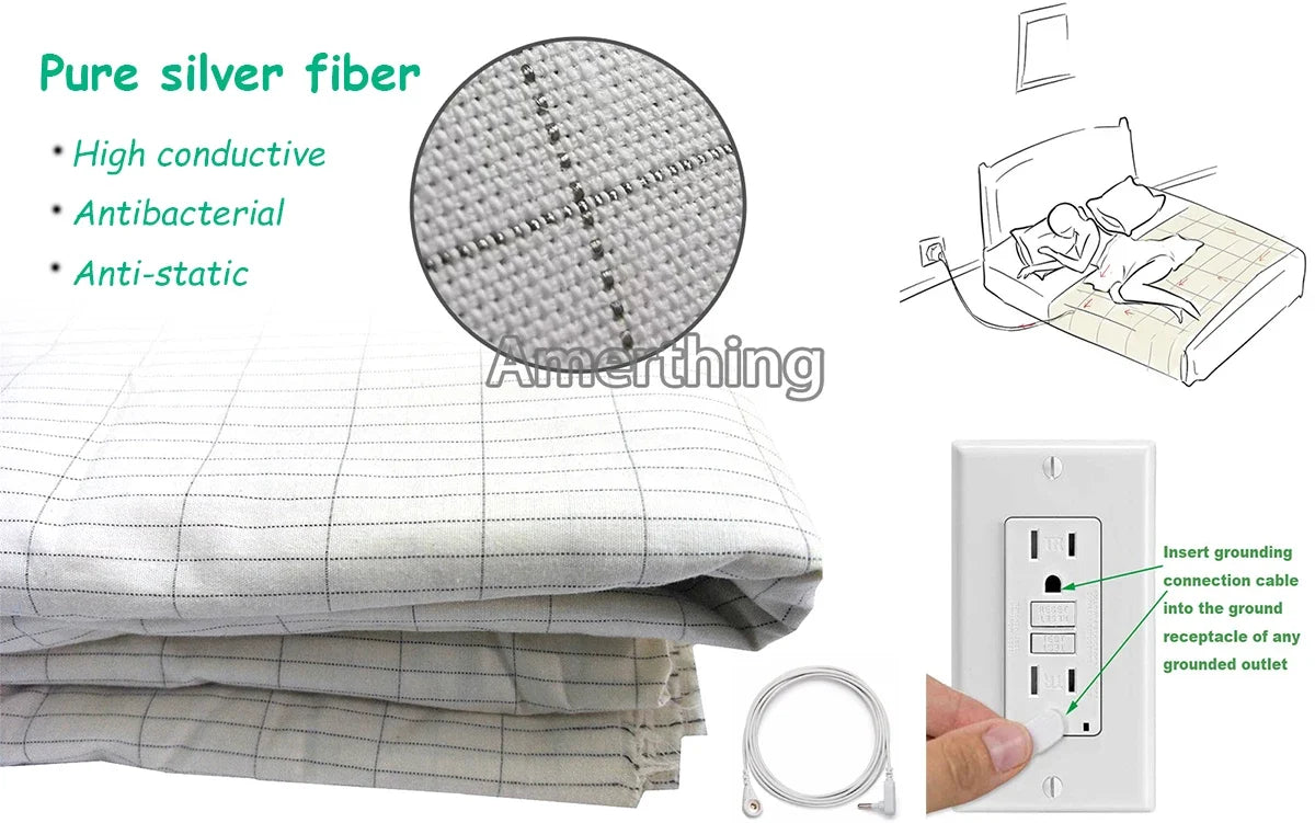 Fiber Silver Earthing Bedsheet Antistatic Conductive Cord