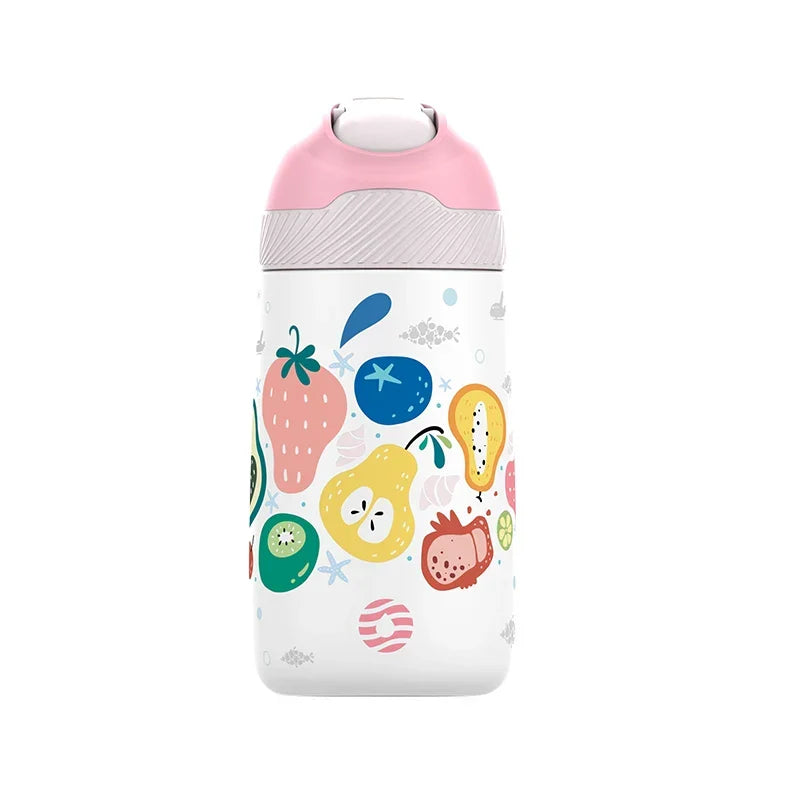 Water Kids Bottle 350ml Vacuum Insulated Thermos Healthy Straw BPA Free Back to School 2025 Hot Cold 24H