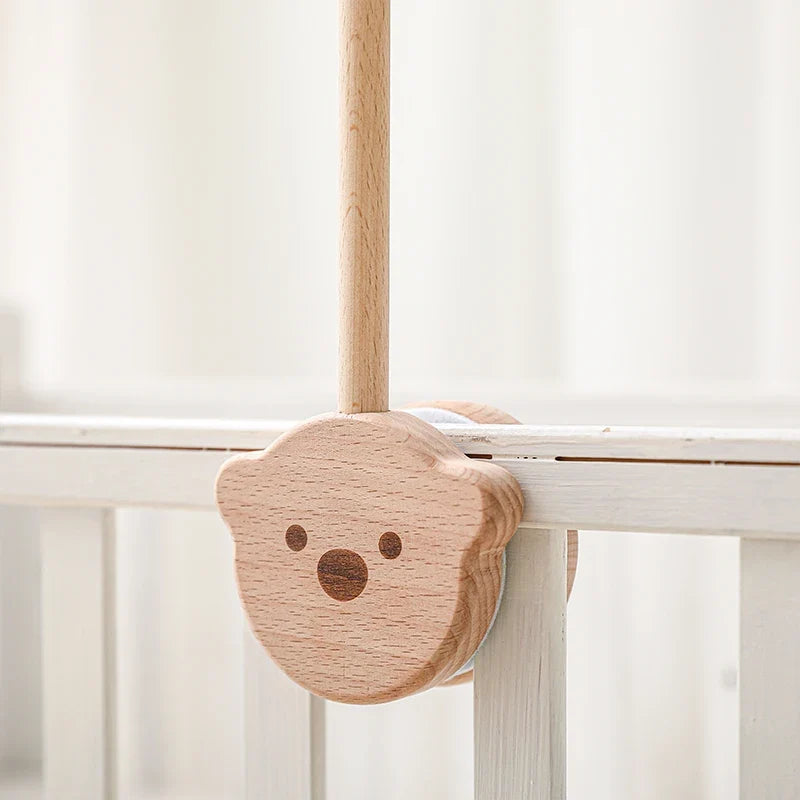 Crib Baby Mobile Wooden Nursery Newborn Sensory Toys