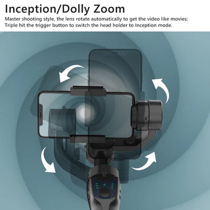 3-Axis Hand-Held Gimbal Stabilizer with Accessories - Anti Shake Smartphone Video Holder for Android & iPhone