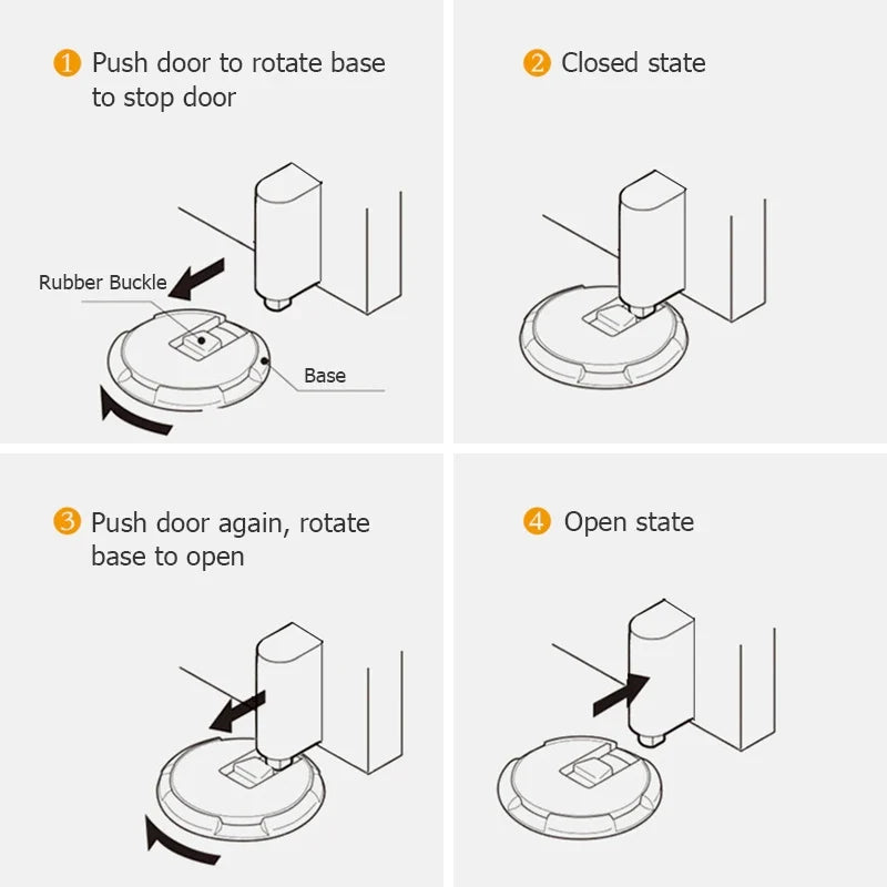 Magnetic Door Stopper Flexible Heavy Duty No Drill