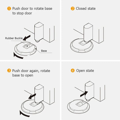Magnetic Door Stopper Flexible Heavy Duty No Drill