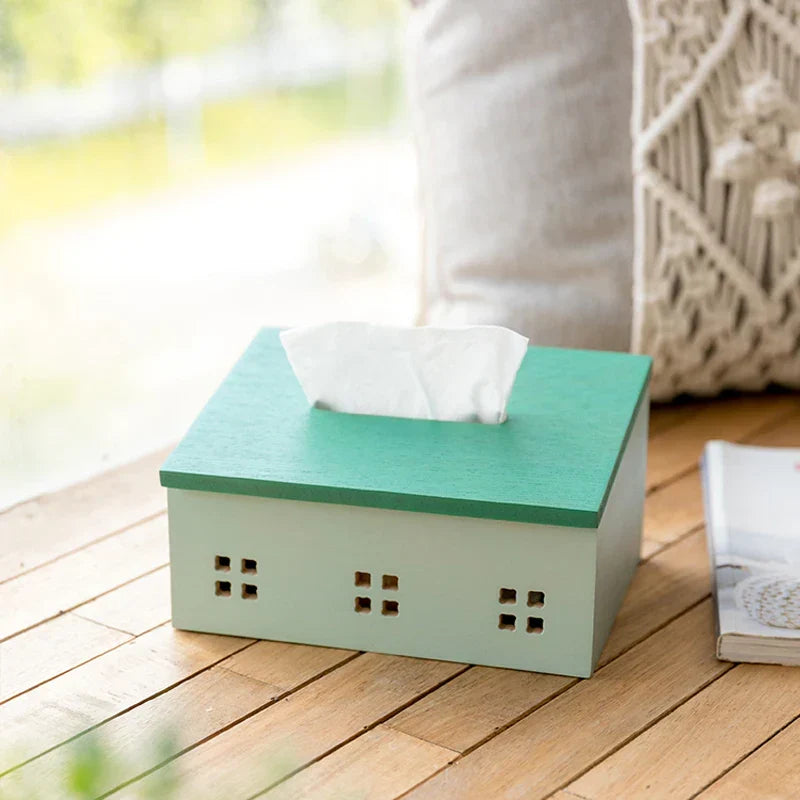 Tissue Box Wooden Scandinavian Napkin Holder Box Fall 2025 Kitchen Dining Organizer Eco Friendly Rustic Gift