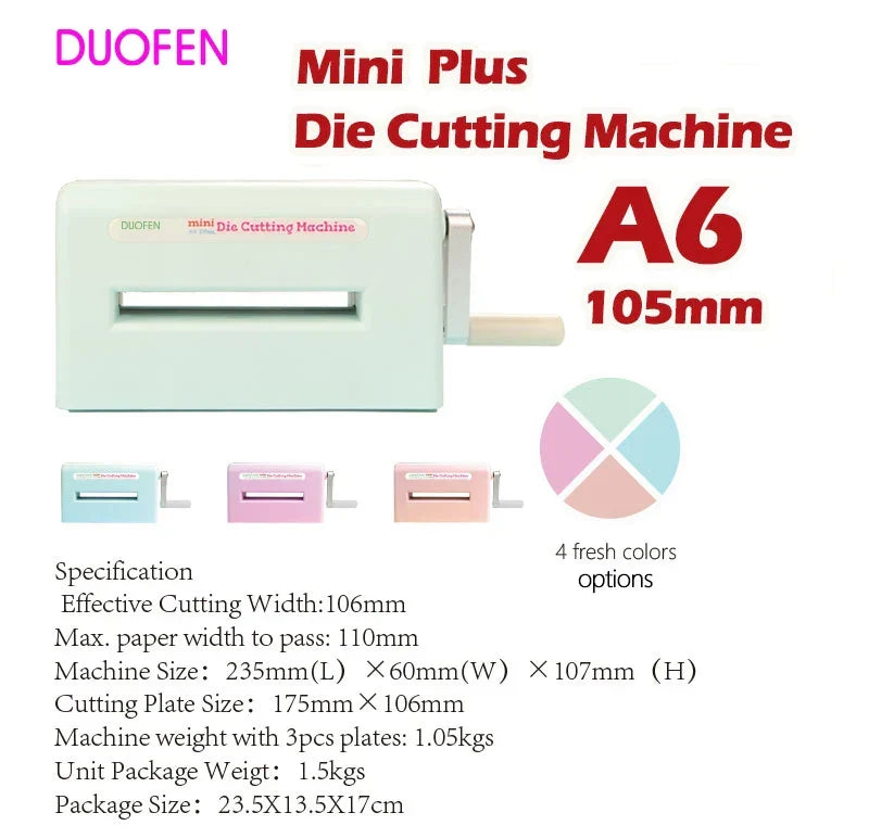 Die Cutting Machine A6 105mm Mini Embossing Device Crafts