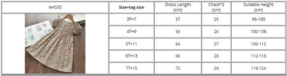 Floral Butterfly Print, Knee-Length, Sleeveless, Sash Waist, Casual Wear – Light and Flattering Girls' Dress