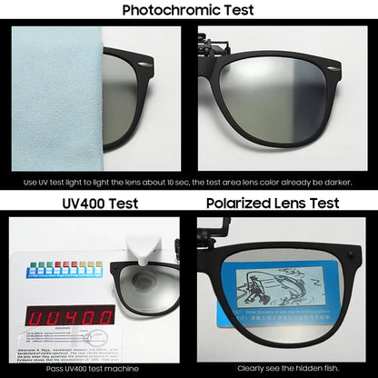 Sunglasses Photochromic Flip-Up Clip-On Polarized Lenses for Driving Summer 2026 Trend Gift Idea