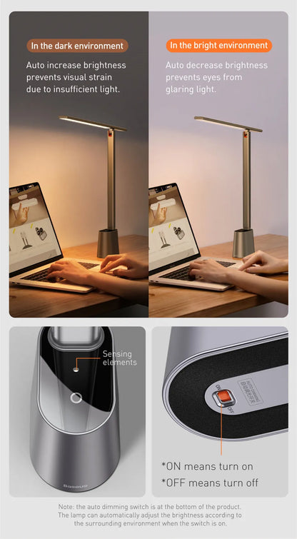 Desk LED Lamp Foldable Dimmable Eye Protection Study