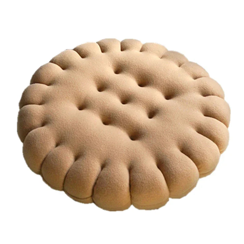 Seat Cushion Biscuit Plush Pillow Cozy Household Decor Fall 2025 Decorative Chair Car Pad Comfort Gift