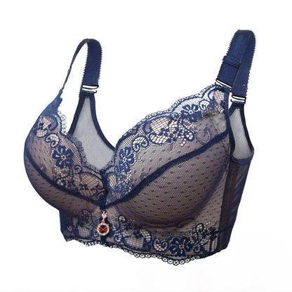 women's Flattering lace push-up bra - underwire 3/4 cup, nylon blend, everyday lingerie