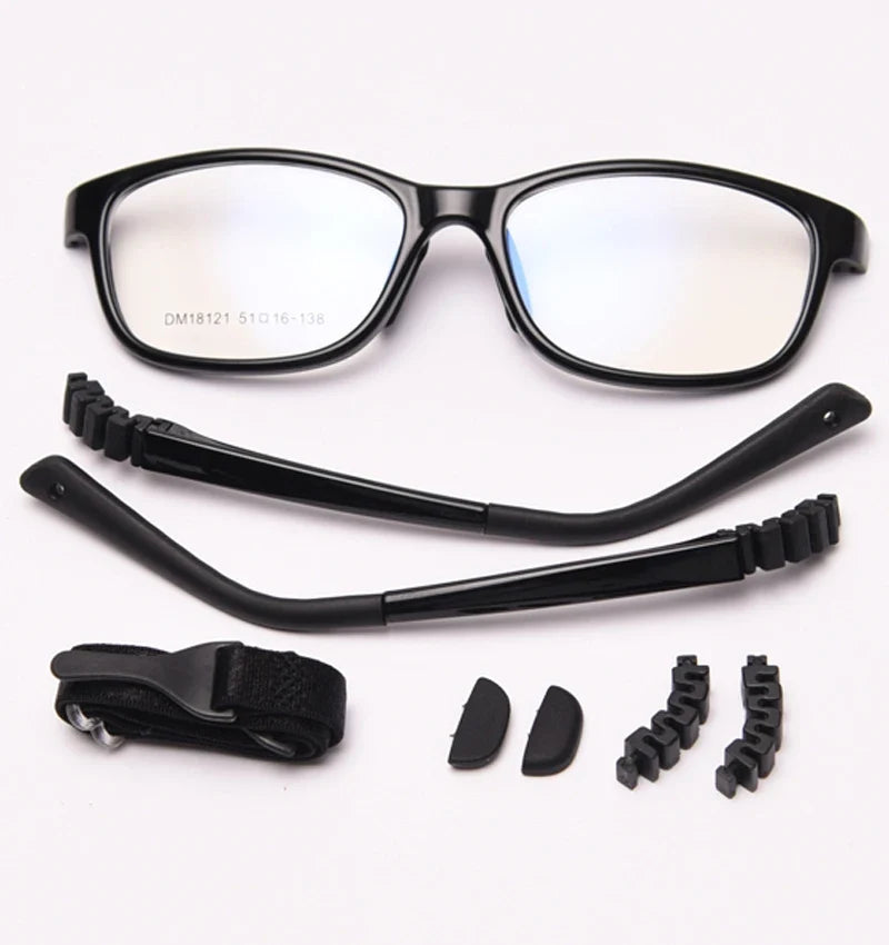Kids2026 Edition Glasses Square Frame TR90 Ultralight Blue Light Blocking 20-90% Back to School