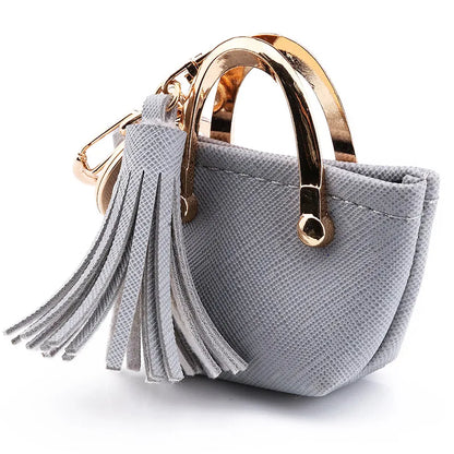 Free 1+1 Birkin Inspired Mini Hand Bag - PU Leather Coin Bag Charm Keychain