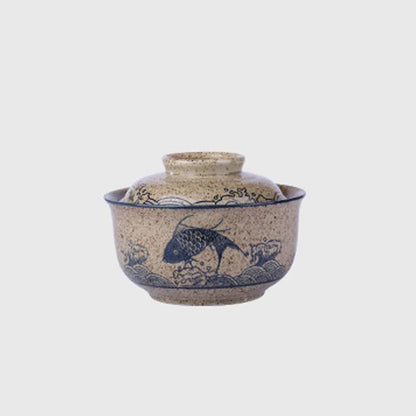 Bowl Ramen Large Ceramic With Lid Retro Fall 2025 Tableware