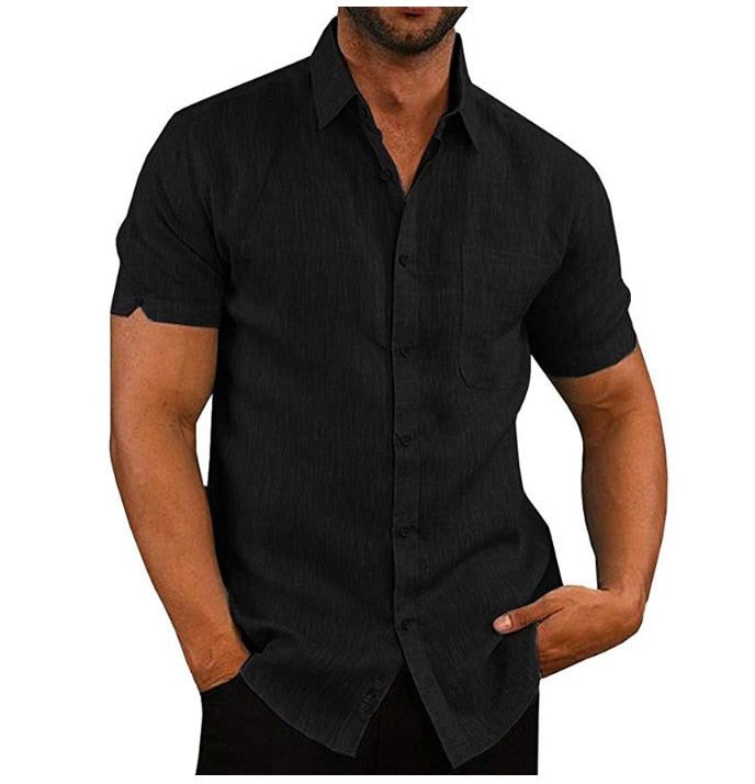 Men's Regular-Fit Polo Shirt in Soft Polyester with Button Closure, Short Sleeve Casual Top for Summer-1