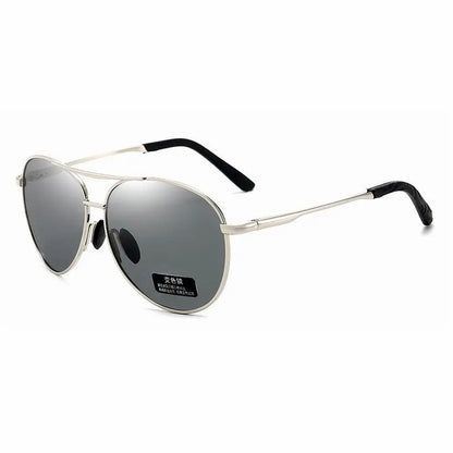 Metal Aviation Frame Color Changing Sunglasses for Men, Pilot Day Night Vision Driving