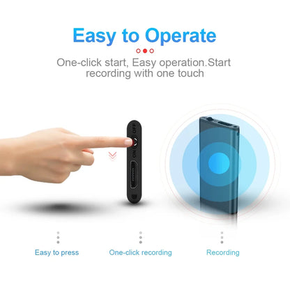 Voice Recorder Ultra Thin Mini Digital Dictaphone Travel-Friendly
