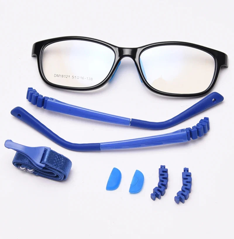 Kids2026 Edition Glasses Square Frame TR90 Ultralight Blue Light Blocking 20-90% Back to School