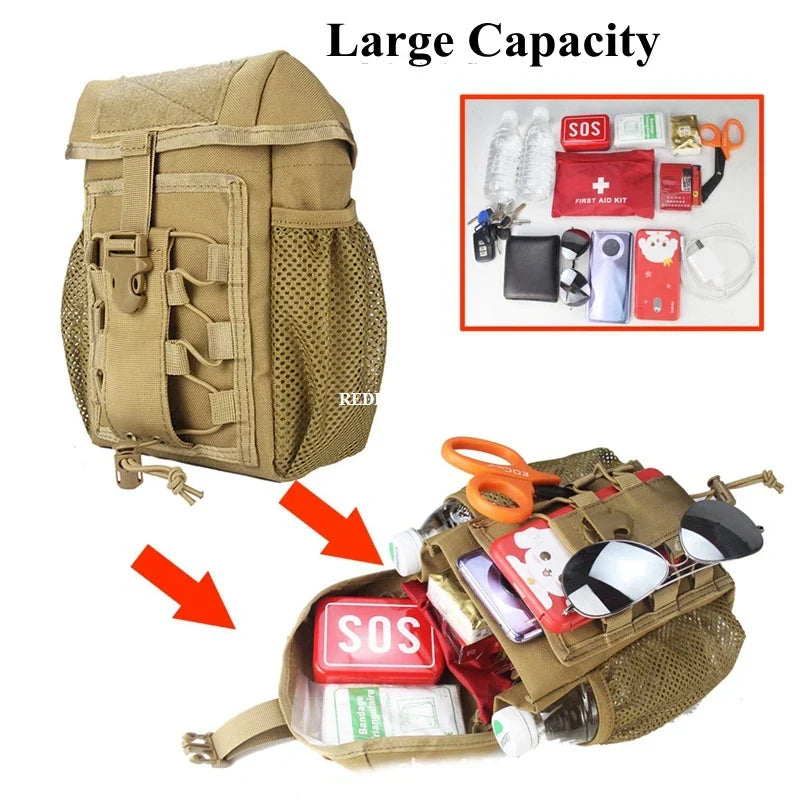 Dump2025 Edition Pouch Tactical Bag Outdoor Utility Pouch Water-Resistant Folding Molle Hiking Gear Fall