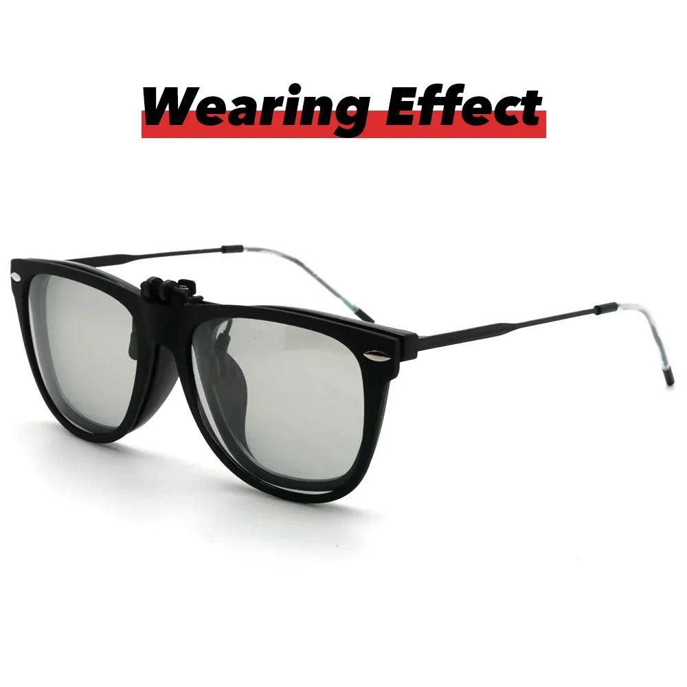 Sunglasses Photochromic Flip-Up Clip-On Polarized Lenses for Driving Summer 2026 Trend Gift Idea