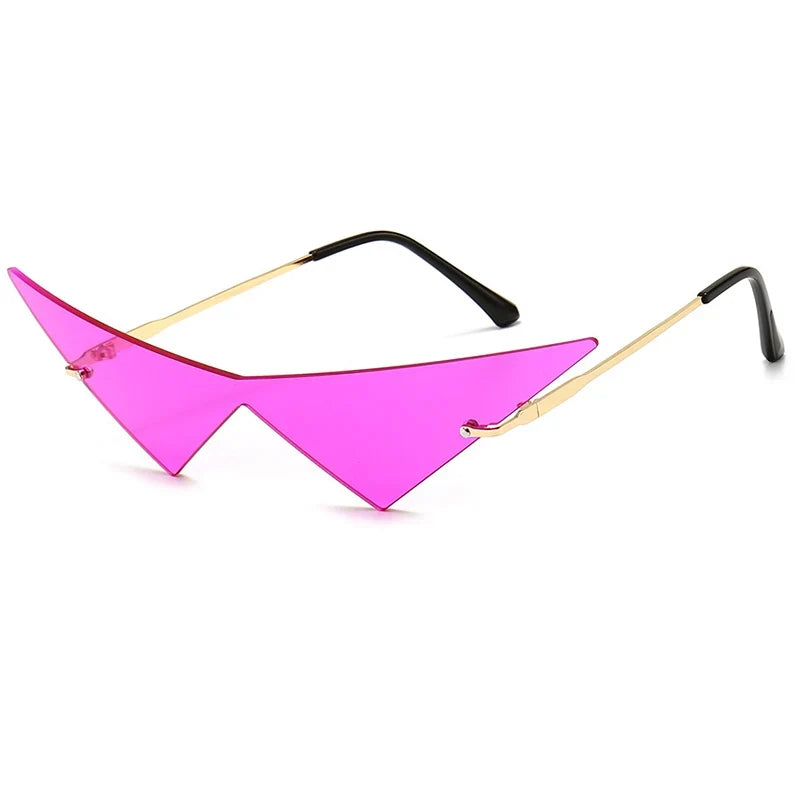 Eye Cat Sunglasses Rimless Oversized Triangle Frame Summer 2026 Trend UV400 Protection