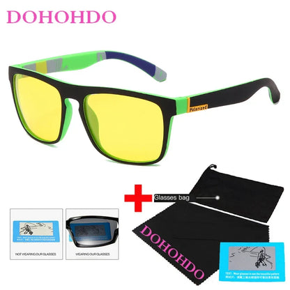 Sunglasses Polarized Night Vision Unisex Square Frame UV400 Anti Glare Driving Glasses Fall 2025 Trend